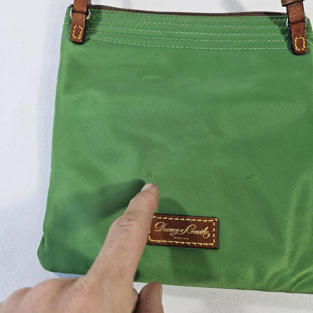 Dooney & Bourke North South Triple Zip Purse Crossbody Green & Brown Yellow - Picture 9 of 9